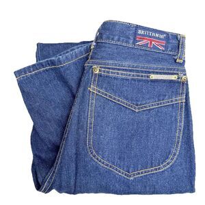 Vintage Brittania Jeans Womens 10 Blue High Waisted Tapered Mom Cotton 90s